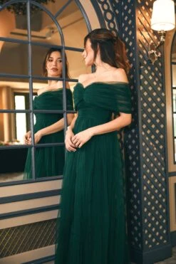 Gillian Maxi Dress In Emerald Green