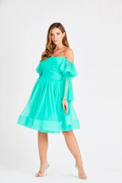 Amora Green Tulle Dress -Laceand Beads INN5717GRN 2