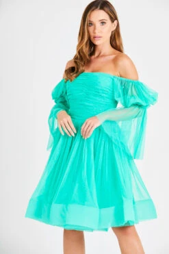 Amora Green Tulle Dress -Laceand Beads INN5717GRN 3