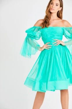 Amora Green Tulle Dress -Laceand Beads INN5717GRN 4