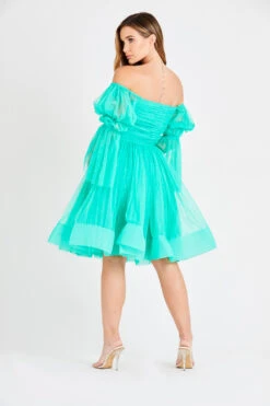 Amora Green Tulle Dress -Laceand Beads INN5717GRN 6