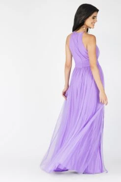 Alice Tulle Bridesmaid Dress In Purple -Laceand Beads Images 1 Copy
