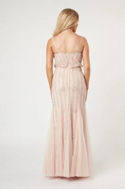 Keeva Nude Blush Bridesmaid Dress 19 Keeva Nude Blush Bridesmaid Dress -Laceand Beads KeevaBlushBridesmaidMaxi 10