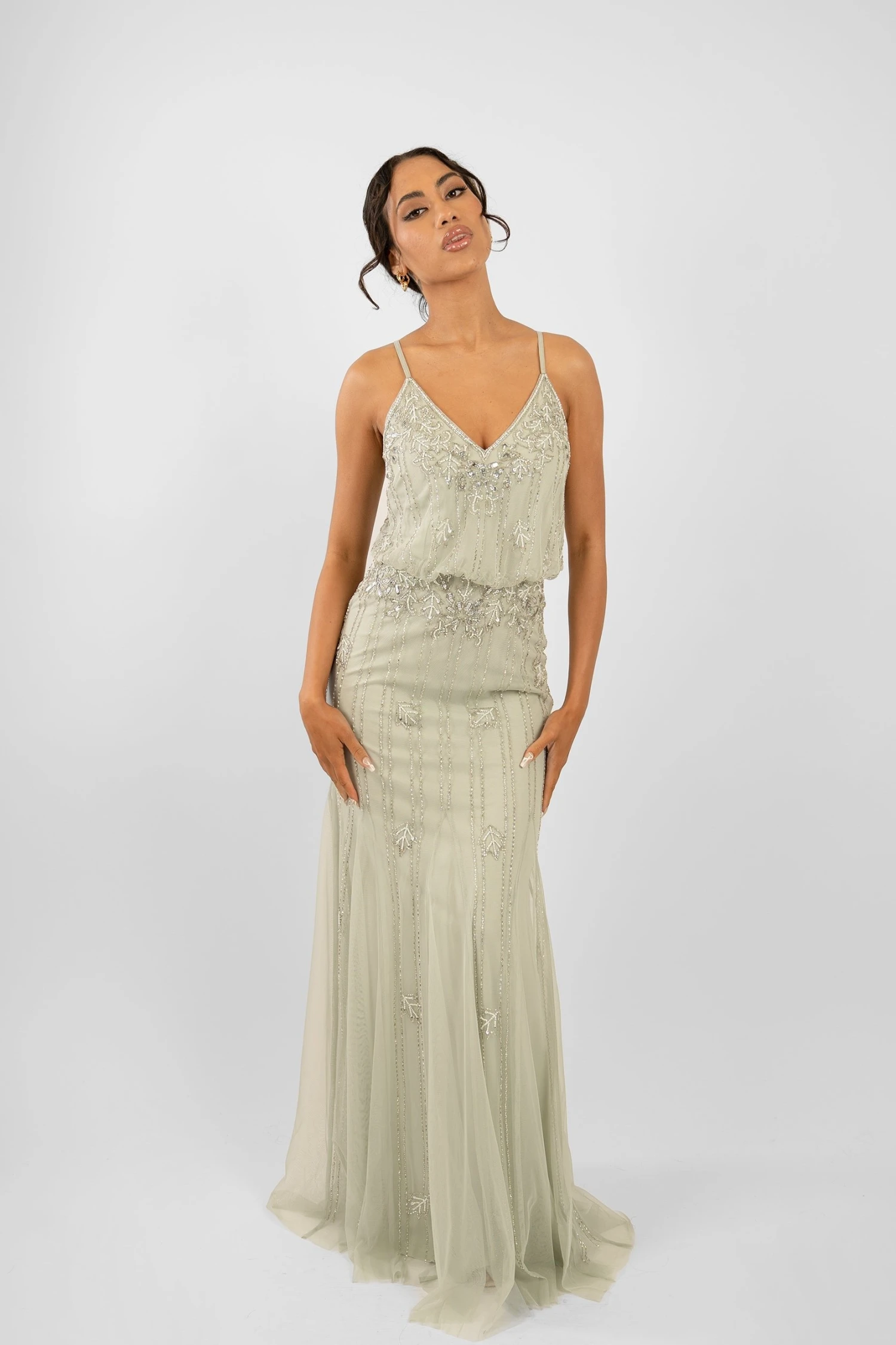 Keeva Pale Aqua Bridesmaid Dress 3 Keeva Pale Aqua Bridesmaid Dress - Image 3