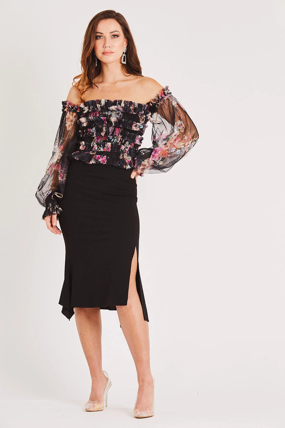 Rolf Top In Black Floral 3 Rolf Top In Black Floral - Image 3