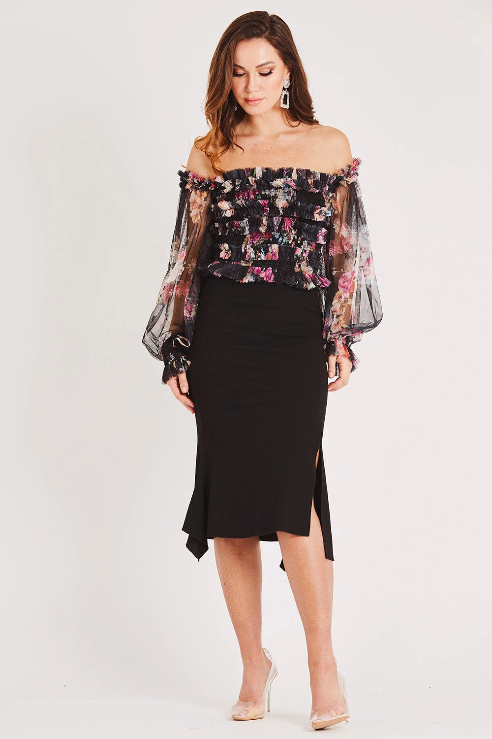 Rolf Top In Black Floral 2 Rolf Top In Black Floral - Image 2