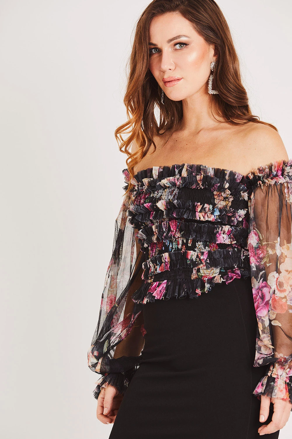 Rolf Top In Black Floral 5 Rolf Top In Black Floral - Image 5
