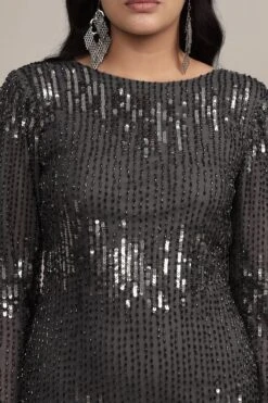 Neva Embellished Mini Dress In Grey 13 Neva Embellished Mini Dress In Grey -Laceand Beads LB 1111202434 8