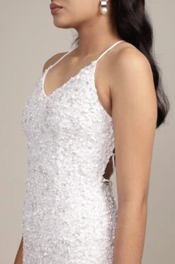 Every Embellished Mini Dress In White 10 Every Embellished Mini Dress In White -Laceand Beads LB 1111202437 9