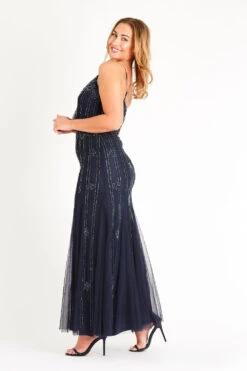 Keeva Navy Bridesmaid Maxi Dress 16 Keeva Navy Bridesmaid Maxi Dress -Laceand Beads LNB3267NVY 5