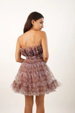 Nanita Tulle Mini Dress In Floral Print 6 Nanita Tulle Mini Dress In Floral Print -Laceand Beads L B1237