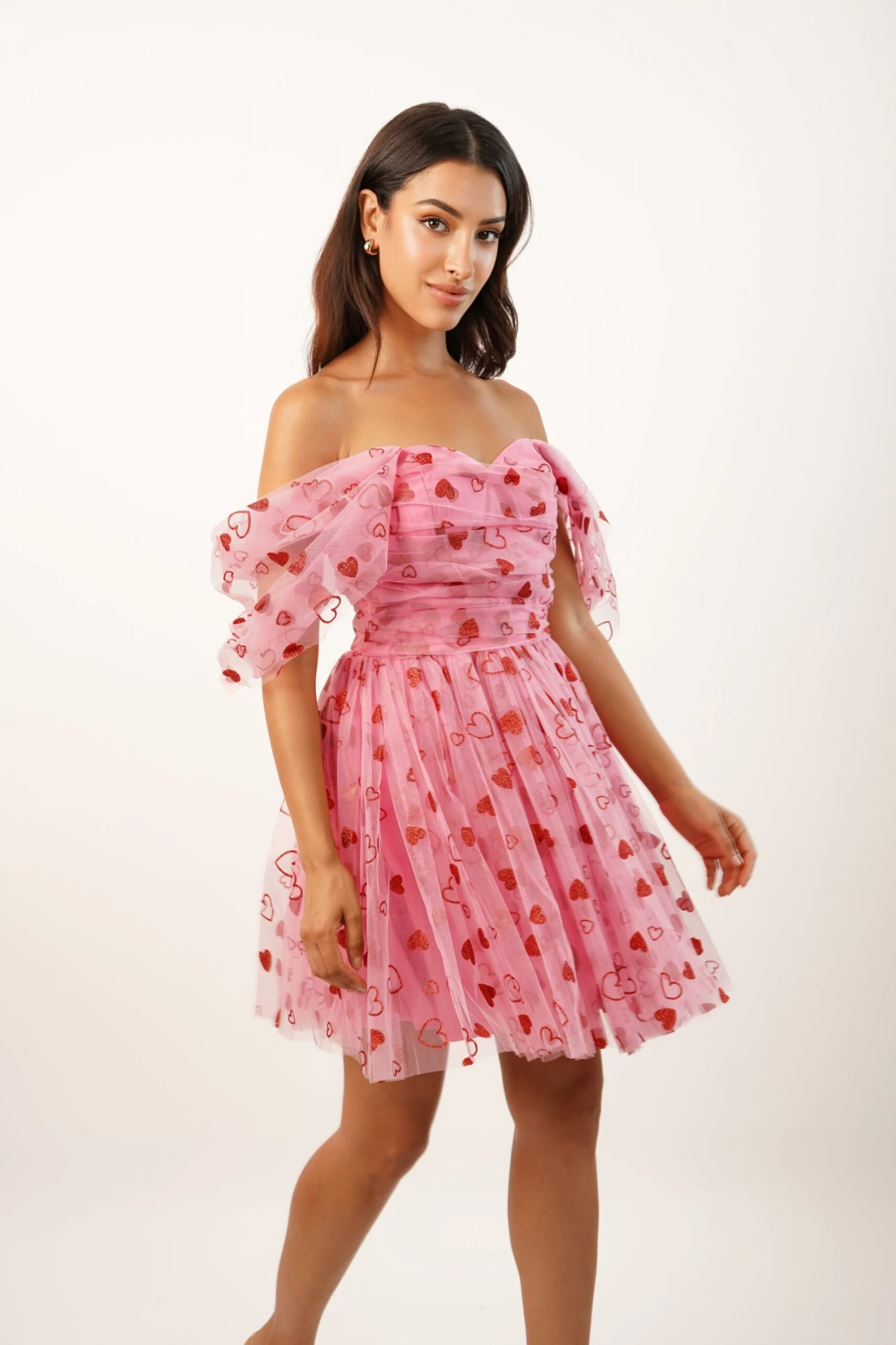 Sydney Pink Heart Mini Dress 5 Sydney Pink Heart Mini Dress - Image 5