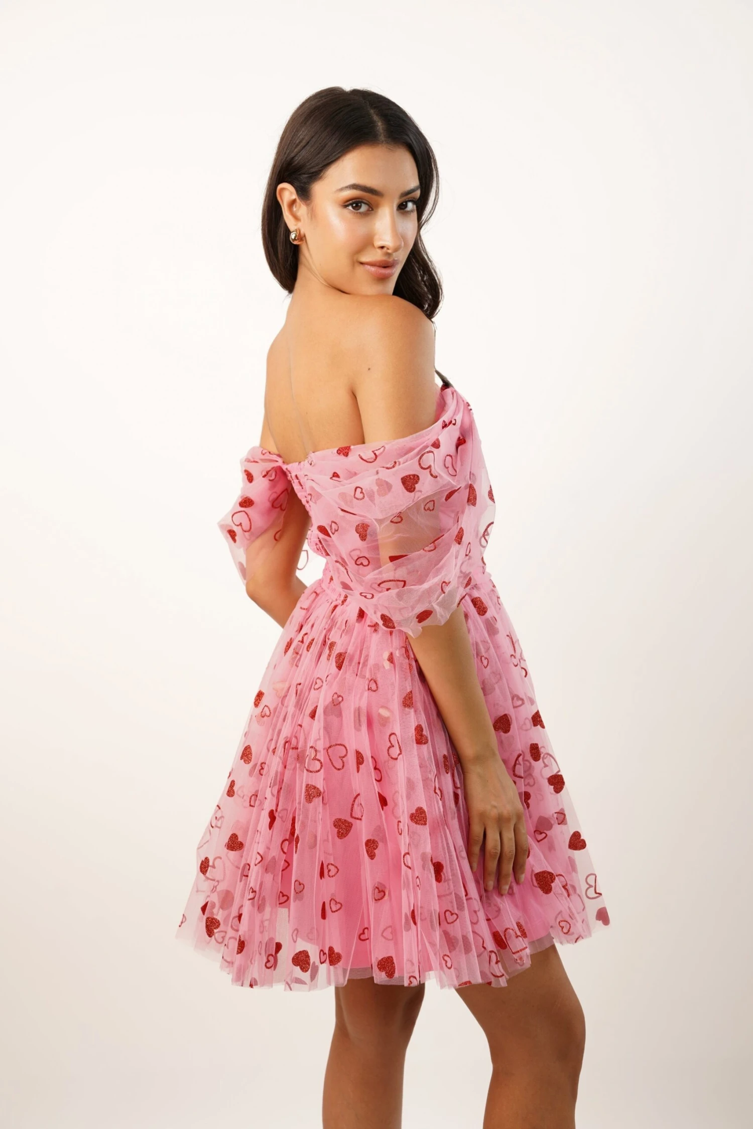 Sydney Pink Heart Mini Dress 3 Sydney Pink Heart Mini Dress - Image 3