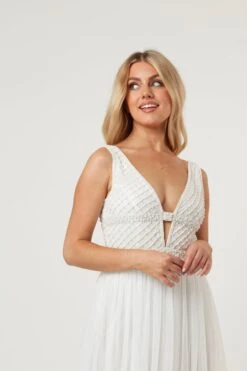 Myla Pearl Beaded Wedding Dress -Laceand Beads LaceandBeads1274