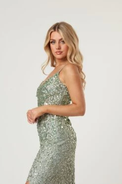 Gloria Sage Green Beaded Maxi Dress 13 Gloria Sage Green Beaded Maxi Dress -Laceand Beads LaceandBeads774