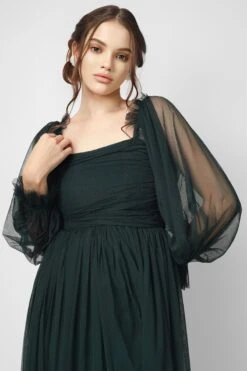 Lana Emerald Green Tulle Dress 12 Lana Emerald Green Tulle Dress -Laceand Beads LanaEmeraldGreen 4 1