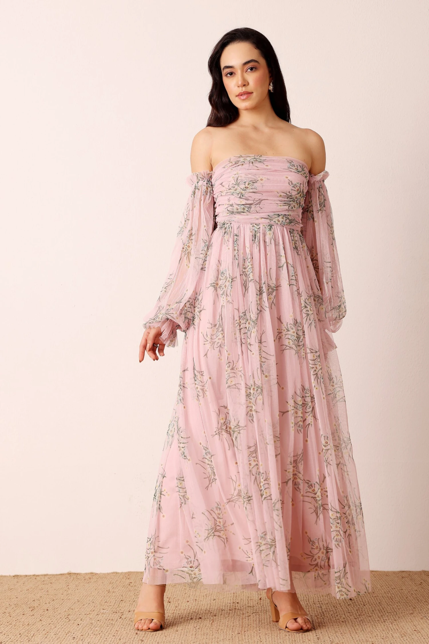 Lana Maxi Dress In Light Pink Floral 7 Lana Maxi Dress In Light Pink Floral - Image 7