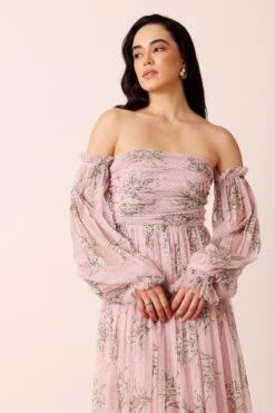 Lana Maxi Dress In Light Pink Floral 10 Lana Maxi Dress In Light Pink Floral -Laceand Beads LanaMaxiinPinkFloral 6