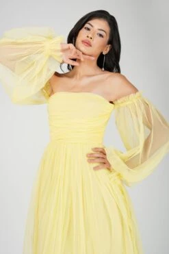 Lana Tulle Maxi Dress In Lemon 8 Lana Tulle Maxi Dress In Lemon -Laceand Beads Lana Chiffon Yellow 4 d666c049 dae1 4a21 bd9e 6cdfc333e2db