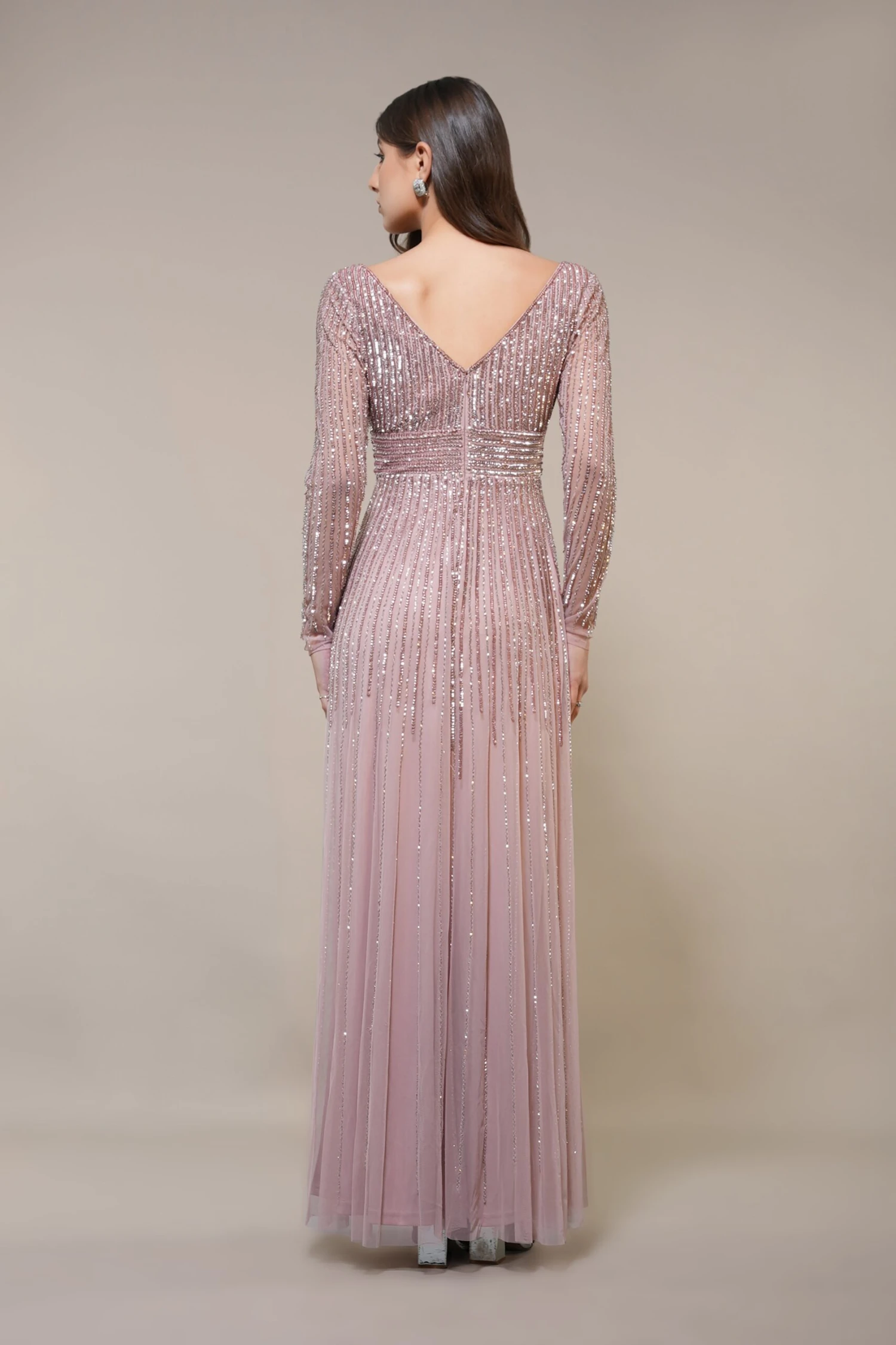 Laura Embellished Maxi Dress In Blush Pink 4 Laura Embellished Maxi Dress In Blush Pink - Image 4