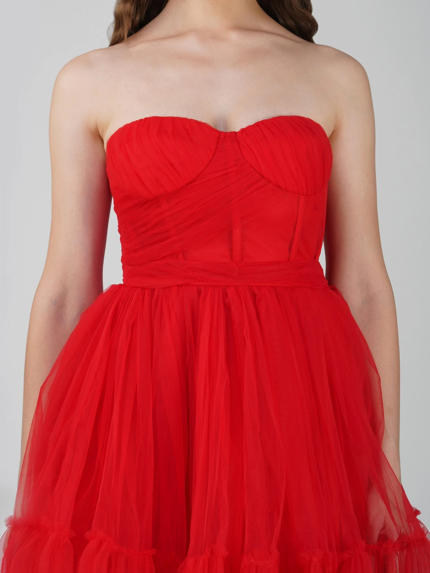 Lauren Red Tulle Mini Dress 7 Lauren Red Tulle Mini Dress - Image 7