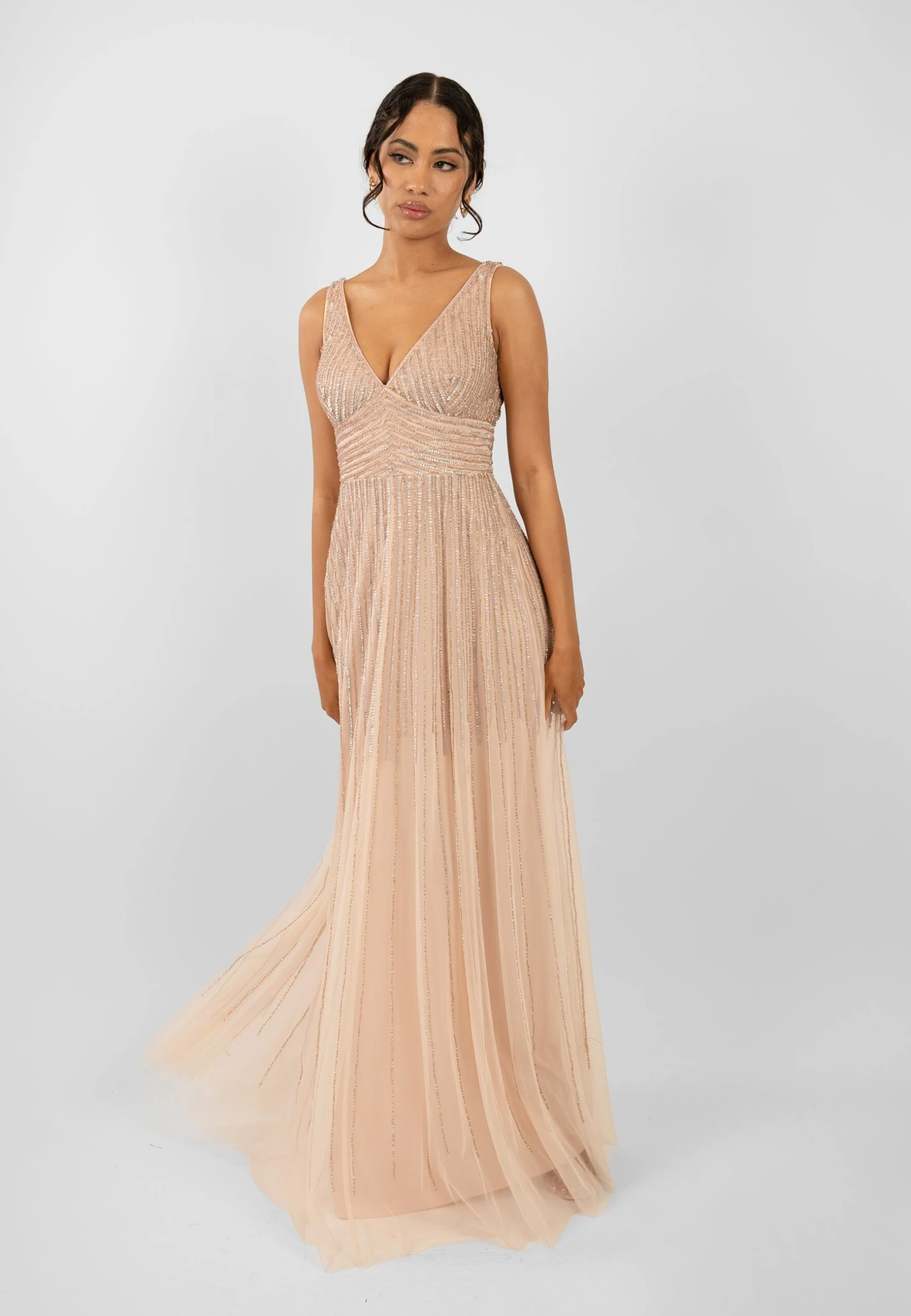 Lorelai Blush Pink Embellished Maxi Dress 7 Lorelai Blush Pink Embellished Maxi Dress - Image 7