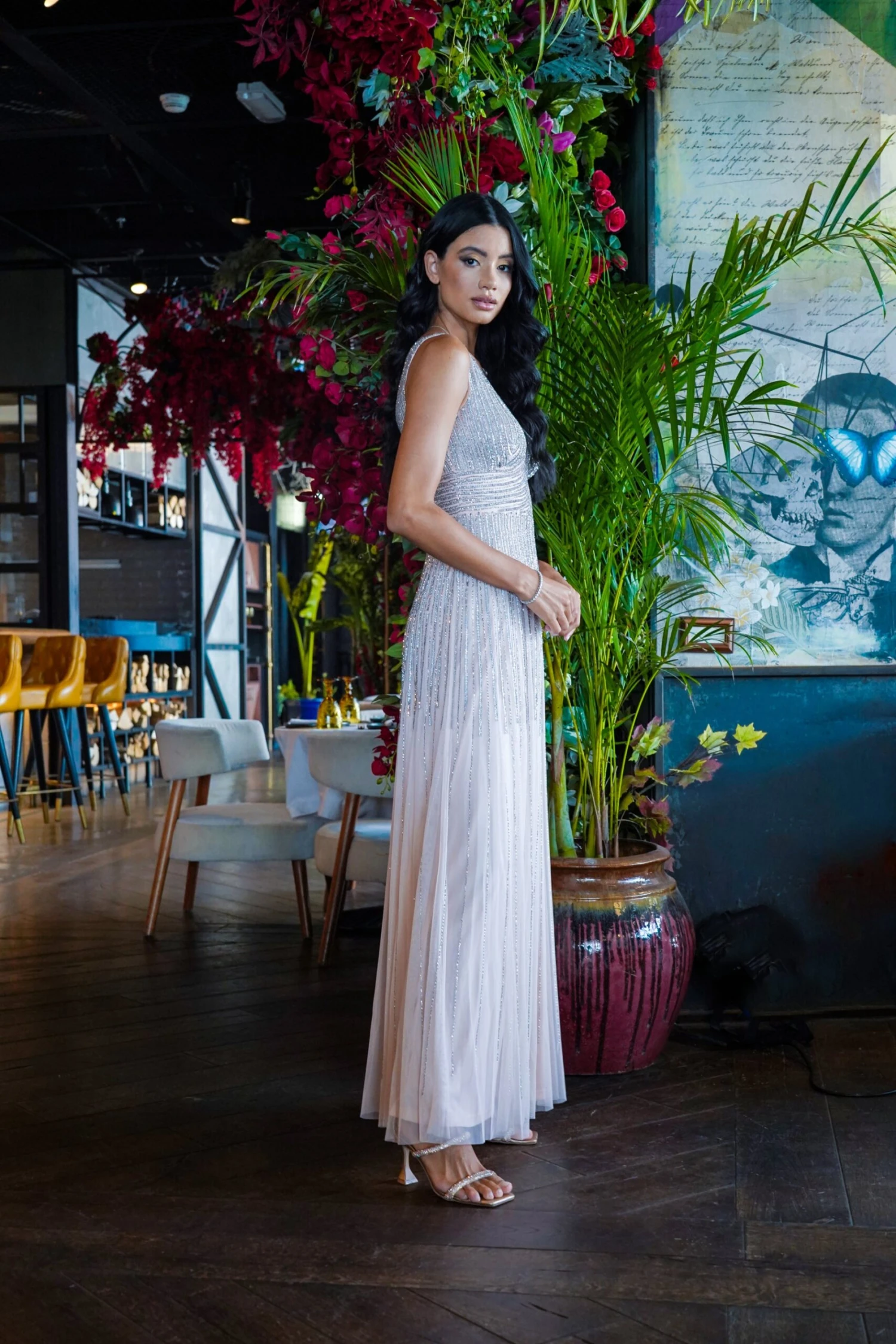 Lorelai Blush Pink Embellished Maxi Dress 11 Lorelai Blush Pink Embellished Maxi Dress - Image 11