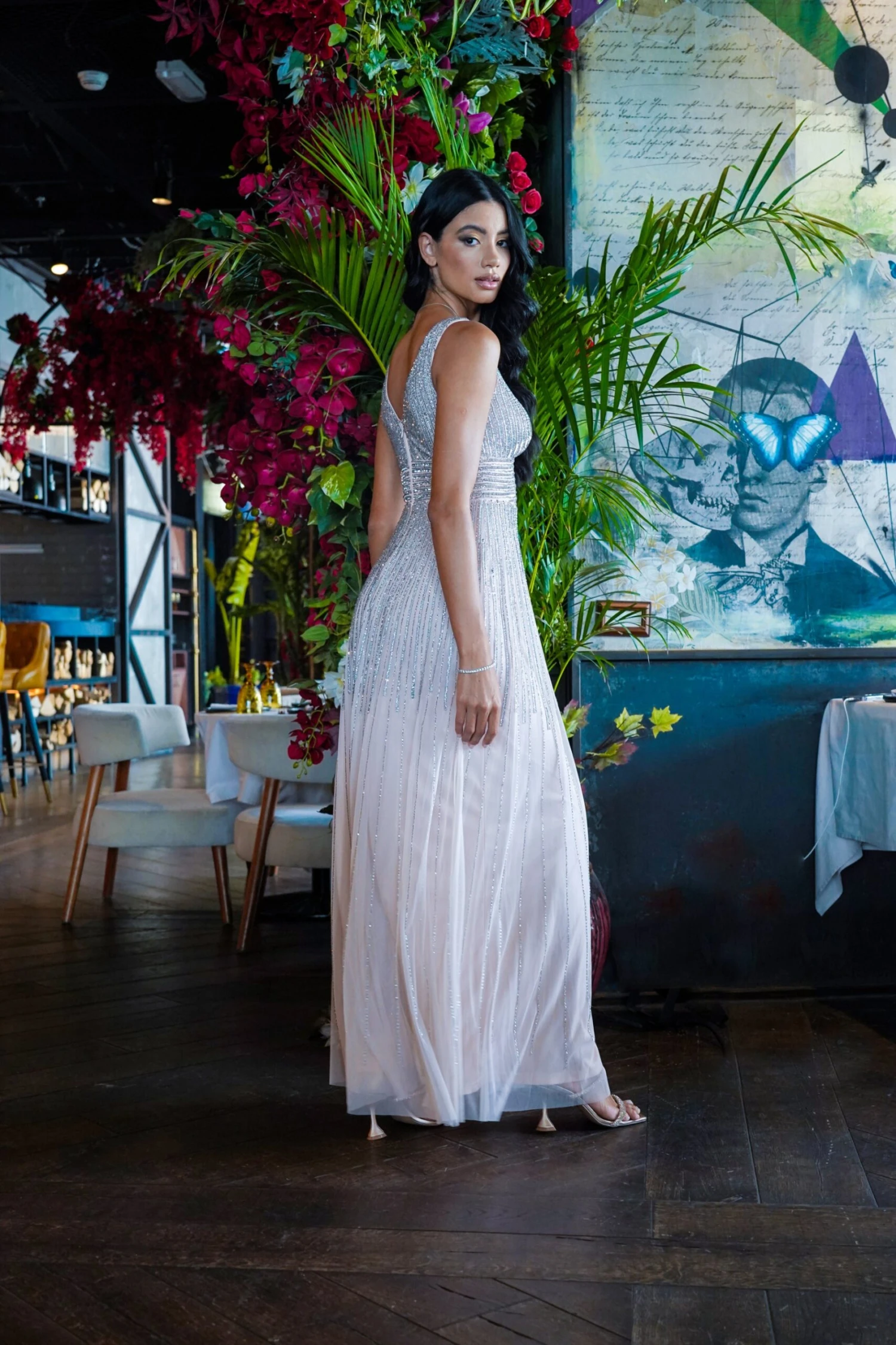 Lorelai Blush Pink Embellished Maxi Dress 12 Lorelai Blush Pink Embellished Maxi Dress - Image 12