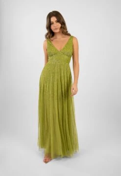 Lorelai Olive Green Embellished Maxi Dress 12 Lorelai Olive Green Embellished Maxi Dress -Laceand Beads LorelaiOlive 1