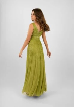 Lorelai Olive Green Embellished Maxi Dress 14 Lorelai Olive Green Embellished Maxi Dress -Laceand Beads LorelaiOlive 6