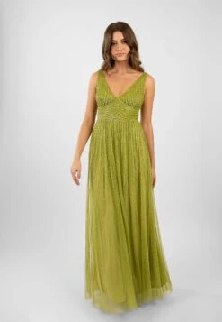 Lorelai Olive Green Embellished Maxi Dress 17 Lorelai Olive Green Embellished Maxi Dress -Laceand Beads LorelaiOlive 7