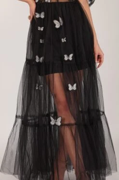 Lottie Butterfly Dress In Black -Laceand Beads LottieBlack 2