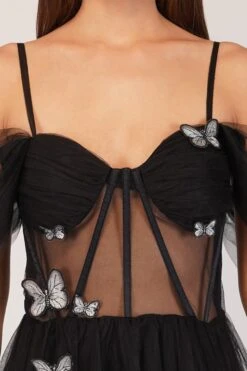 Lottie Butterfly Dress In Black -Laceand Beads LottieBlack 6