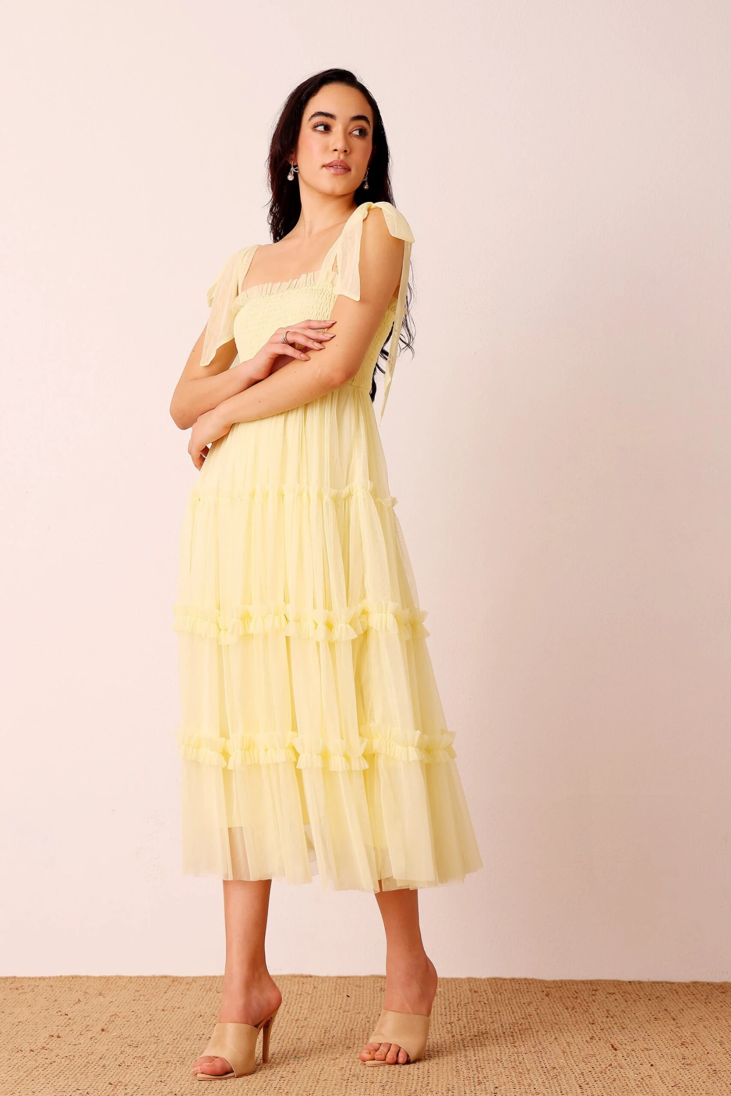 Louise Midi Dress In Buttercup 6 Louise Midi Dress In Buttercup - Image 6