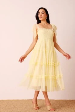 Louise Midi Dress In Buttercup 13 Louise Midi Dress In Buttercup -Laceand Beads LouiseMidiinButtercup 6