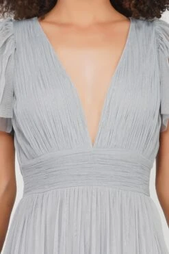 Madison Tulle Midi Dress In Grey 9 Madison Tulle Midi Dress In Grey -Laceand Beads MadisonLightGrey 4