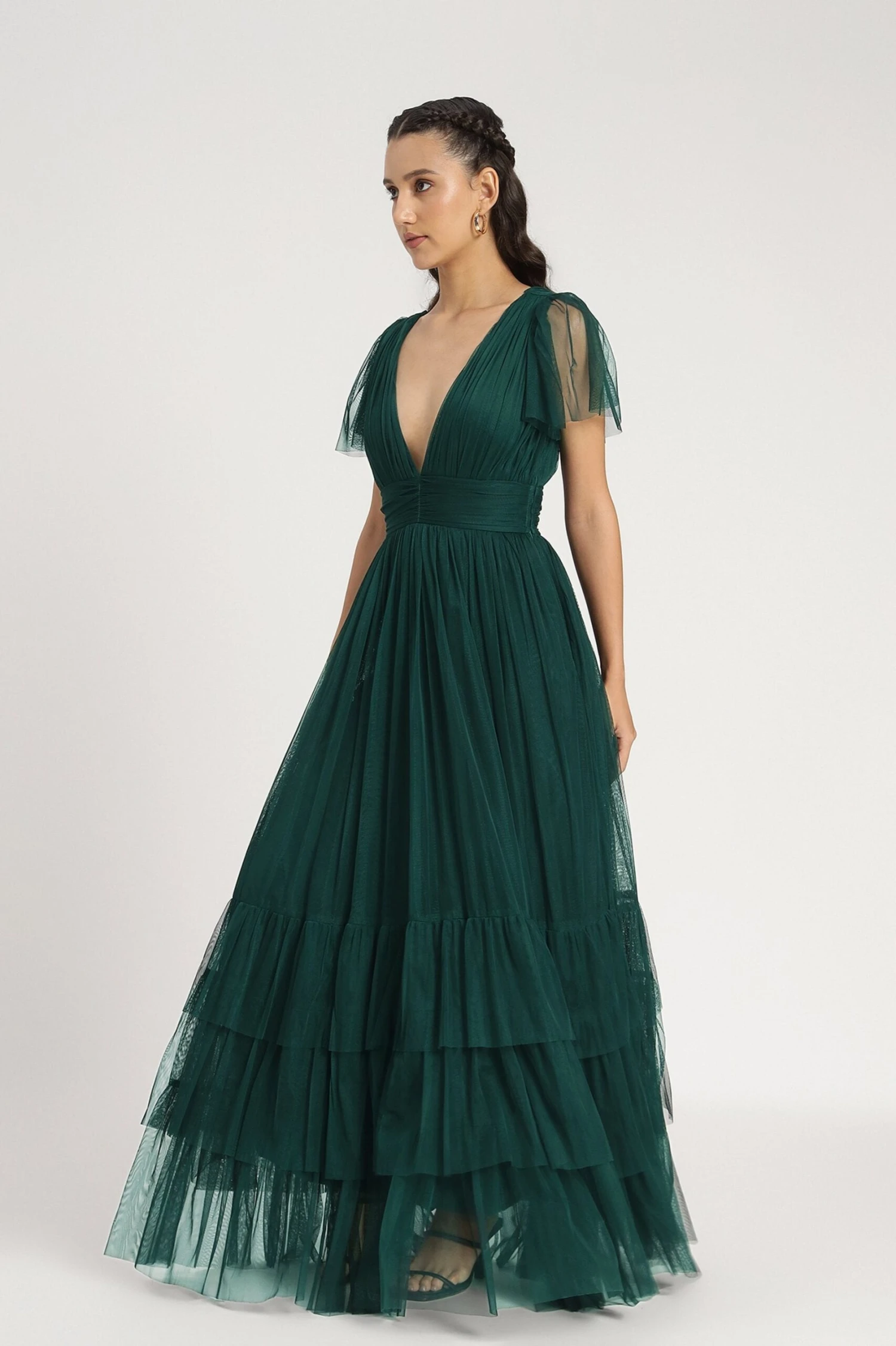 Madison Maxi Dress In Forest Green 4 Madison Maxi Dress In Forest Green - Image 4