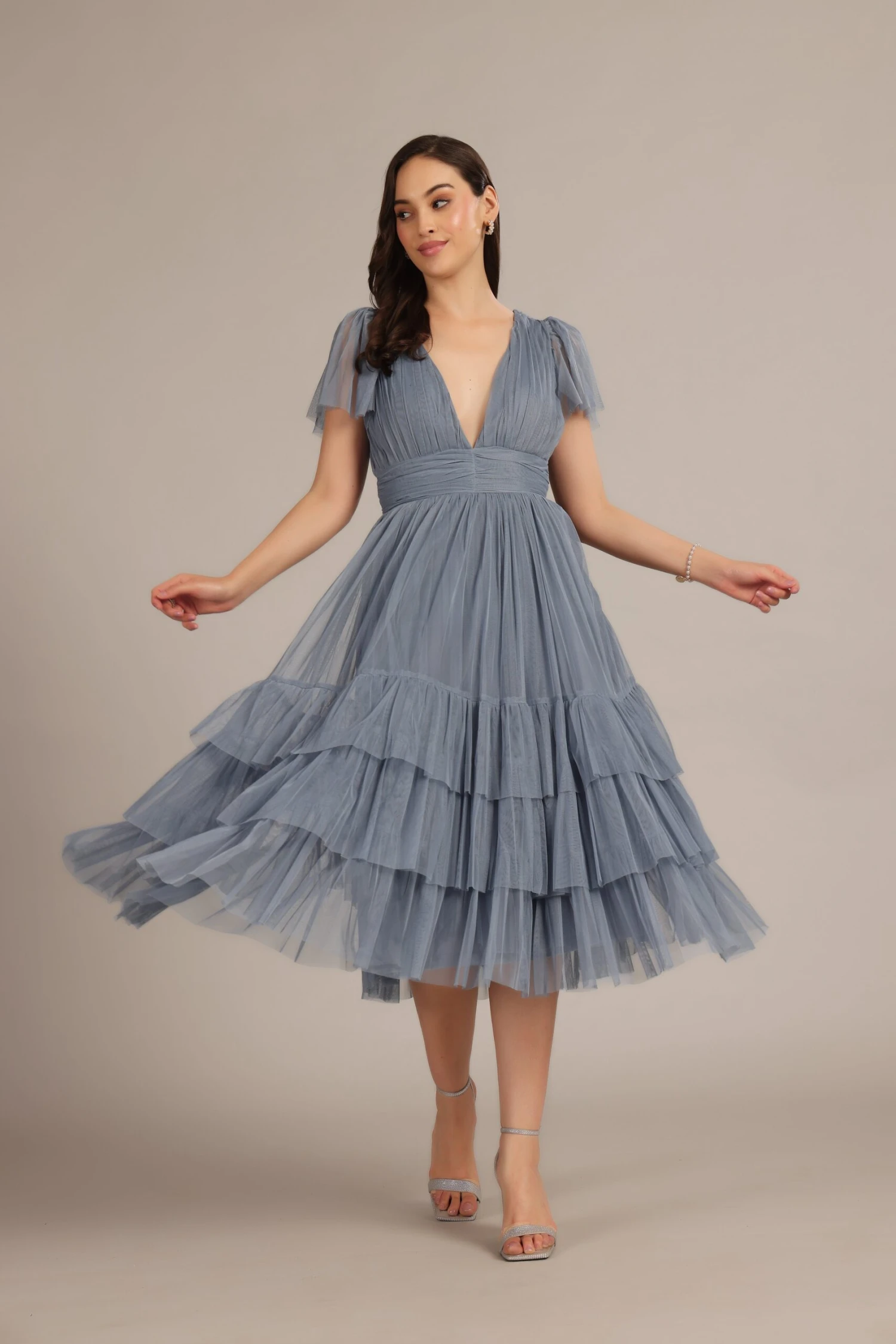 Madison Dusty Blue Bridesmaid Dress 2 Madison Dusty Blue Bridesmaid Dress - Image 2