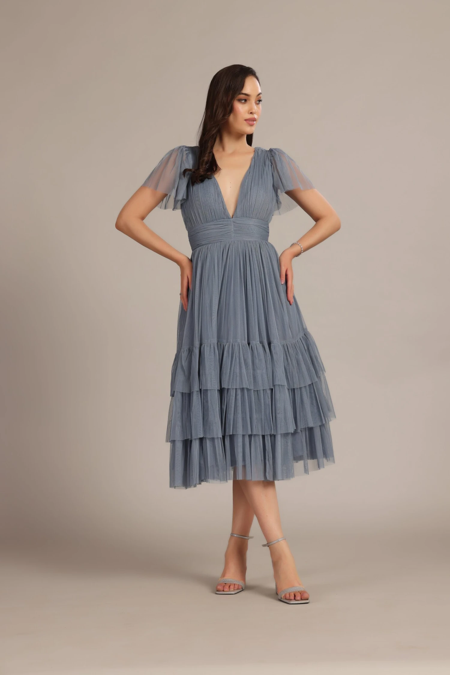 Madison Dusty Blue Bridesmaid Dress 5 Madison Dusty Blue Bridesmaid Dress - Image 5