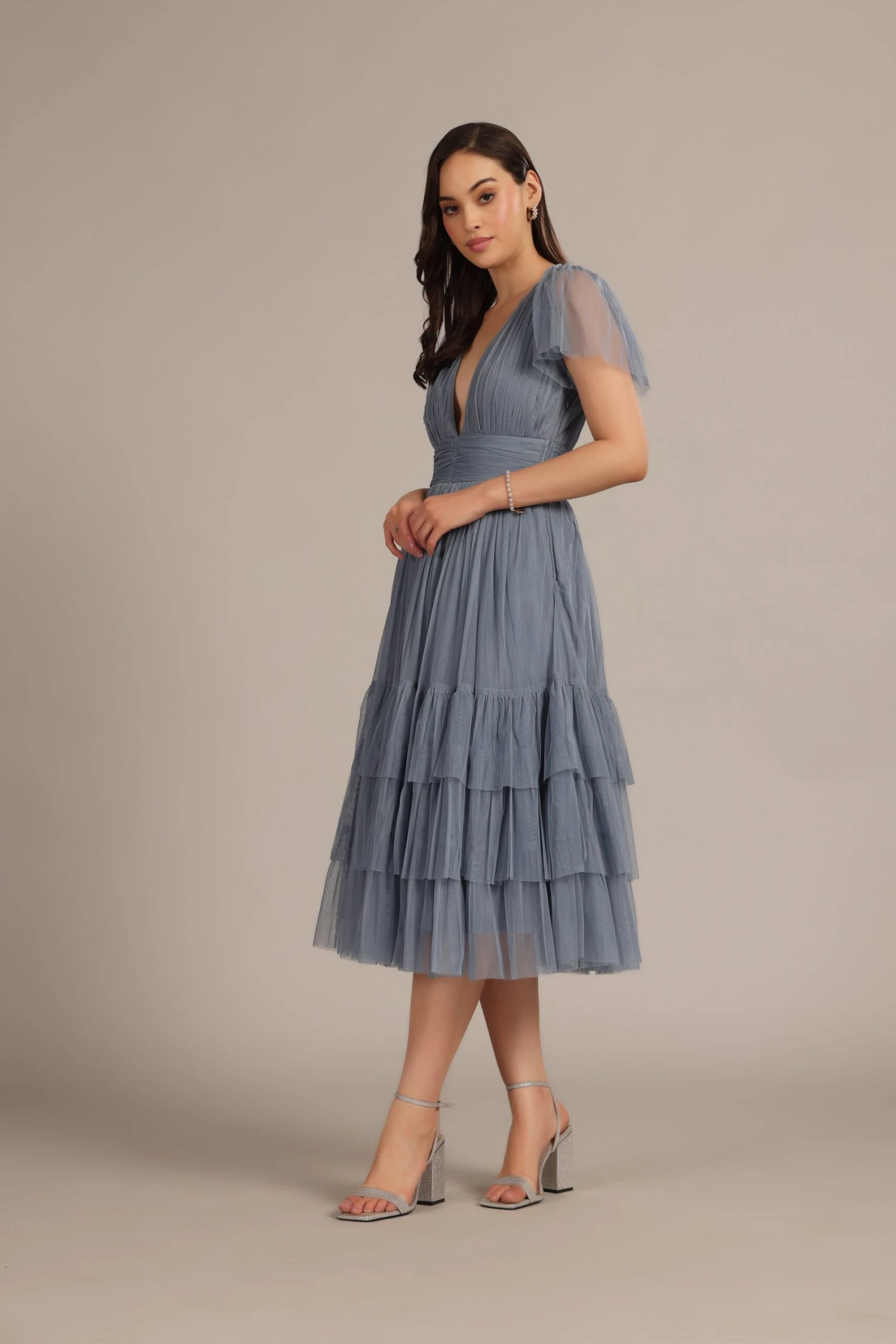 Madison Dusty Blue Bridesmaid Dress 3 Madison Dusty Blue Bridesmaid Dress - Image 3