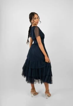 Madison Navy Blue Tulle Bridesmaid Midi Dress 17 Madison Navy Blue Tulle Bridesmaid Midi Dress -Laceand Beads Madison Navy Blue 5