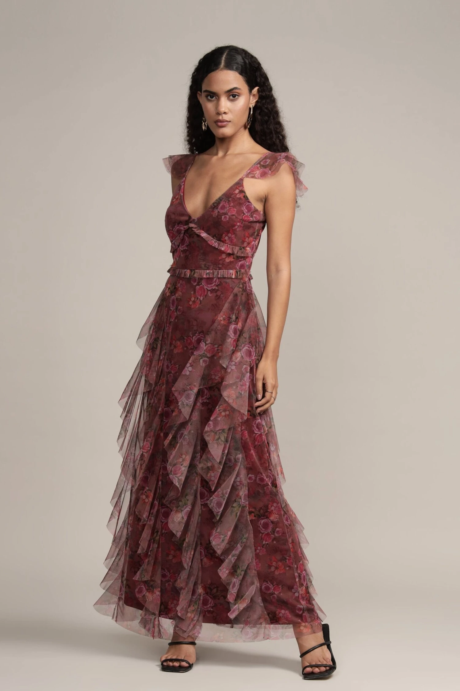 Malin Maxi Dress In Purple Floral 3 Malin Maxi Dress In Purple Floral - Image 3