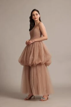 Nala Strapless Maxi Dress In Taupe 11 Nala Strapless Maxi Dress In Taupe -Laceand Beads Nala Maxi in Taupe 4