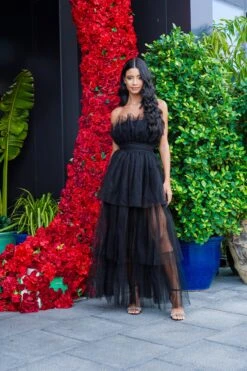 Natalia Tulle Maxi Dress In Black 6 Natalia Tulle Maxi Dress In Black -Laceand Beads NataliaBlack 2