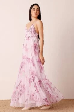 Nemy Maxi Dress In Purple Floral 11 Nemy Maxi Dress In Purple Floral -Laceand Beads Nemy Maxi Dress Purple Floral 5