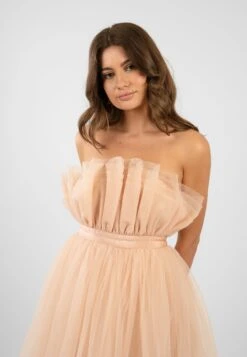 Nidha High Low Tulle Dress In Nude 15 Nidha High Low Tulle Dress In Nude -Laceand Beads Nidha 4
