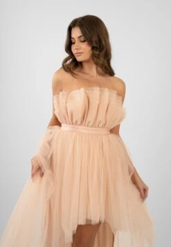 Nidha High Low Tulle Dress In Nude 16 Nidha High Low Tulle Dress In Nude -Laceand Beads Nidha 5