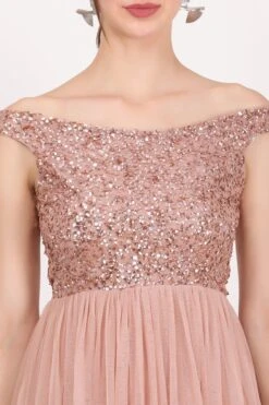 Nina Taupe Embellished Bridesmaid Maxi Dress 11 Nina Taupe Embellished Bridesmaid Maxi Dress -Laceand Beads NinaTaupeMaxiDress 2