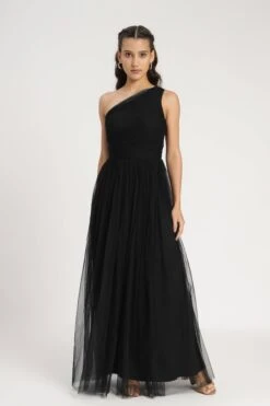 One Shoulder Maxi Dress In Black -Laceand Beads One Shoulder Maxi in Black 2 d50bc125 d5fd 488f ba05 1cf29c167b4f