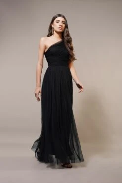 One Shoulder Maxi Dress In Black -Laceand Beads One Shoulder Maxi in Black 6 6c47e732 debd 45d7 a0bc e1dfd9b04c68